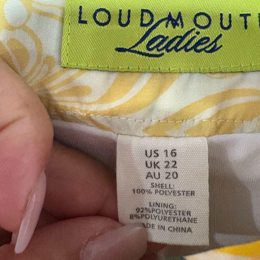 Loudmouth Women's Tropical Print Skort - Yellow, Red, Green - Picture 5 of 5